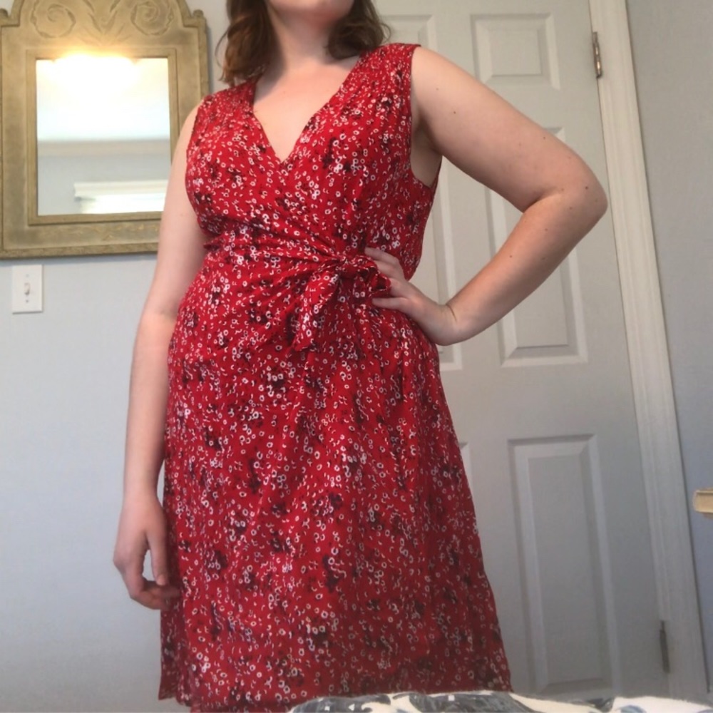 Universal Thread // Red Wrap Dress